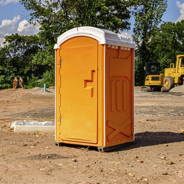 how often are the portable restrooms cleaned and serviced during a rental period in Glascock County Georgia